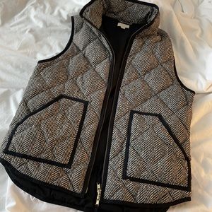 J Crew factory herringbone print vest